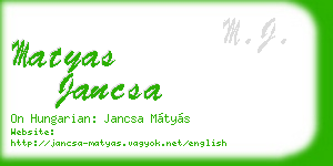 matyas jancsa business card